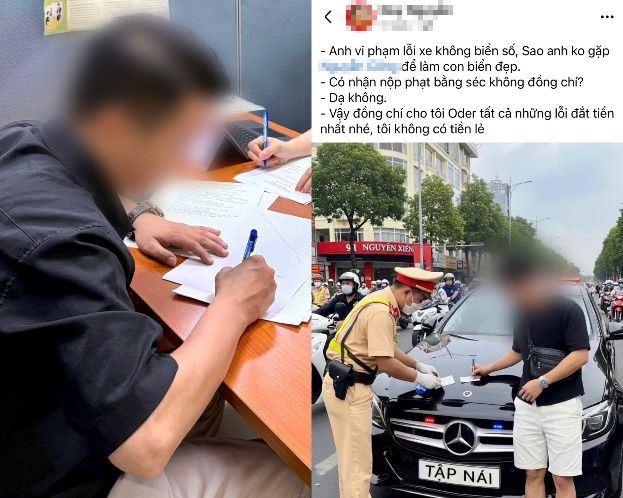 Cơ quan Công an lập biên bản đối với N.V.D