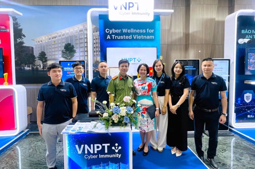 Gian hàng của VNPT Cyber Immunity tại không gian sự kiện