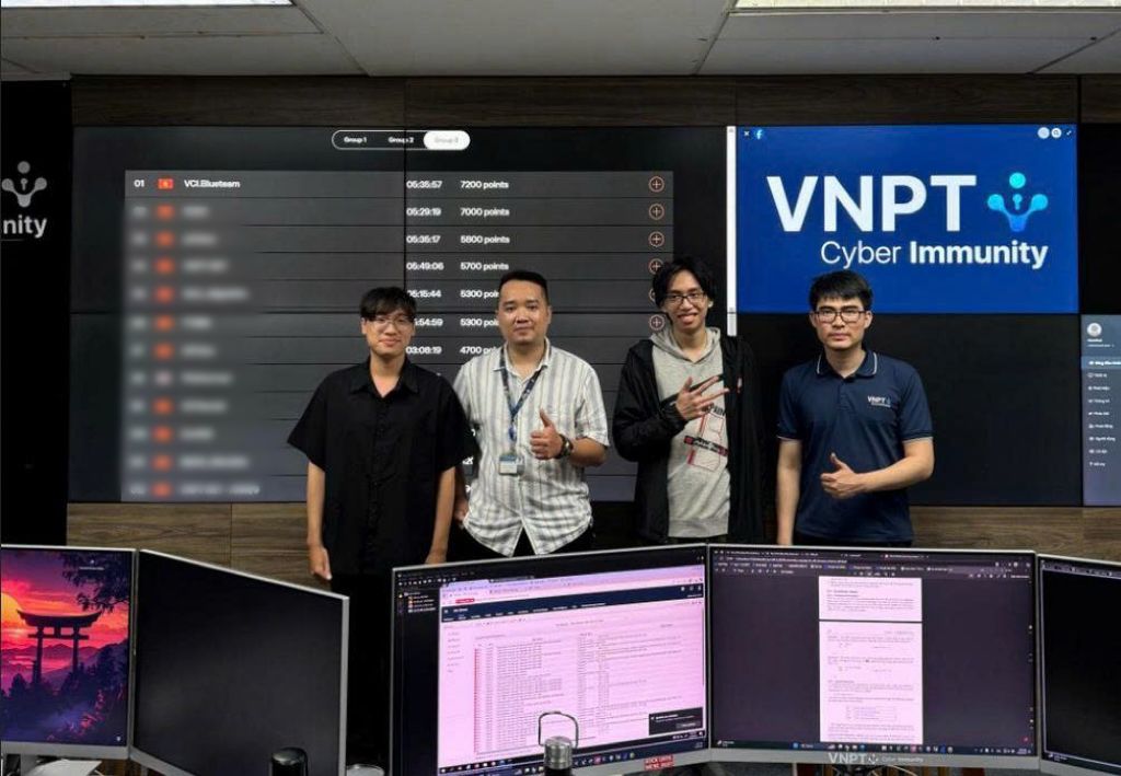 Bốn thành viên của đội VNPT Cyber Immunity