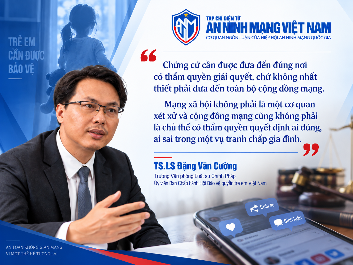 Không thể vì cha mẹ nổi tiếng mà đời tư của trẻ thành chuyện công chúng